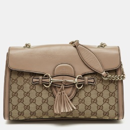 Gucci: Бежевая сумка  GG