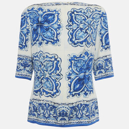 Dolce & Gabbana: Белая блуза  Majolica