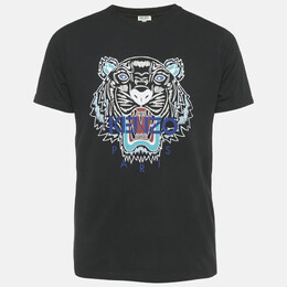 Kenzo: Чёрная футболка  Tiger