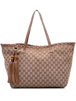 Gucci Pre-Owned: Коричневая сумка-шоппер 