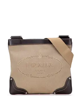 Prada Pre-Owned: Коричневая сумка через плечо 