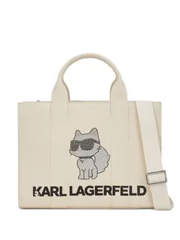 Karl Lagerfeld: Бежевая сумка-шоппер 