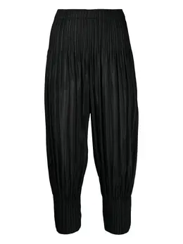 Pleats Please Issey Miyake: Чёрные брюки 