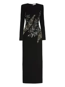 Oscar de la Renta: Платье с длинным рукавом 