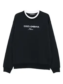 Dolce & Gabbana: Голубой свитшот 