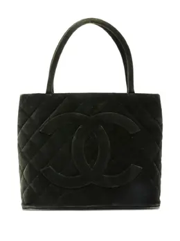 CHANEL Pre-Owned: Тёмная сумка-шоппер 