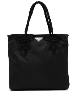 Prada Pre-Owned: Чёрная сумка-шоппер 