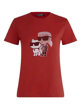 Karl Lagerfeld: Красная футболка  Choupette