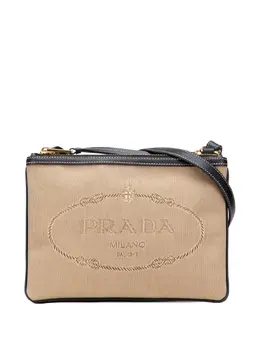 Prada Pre-Owned: Коричневая сумка через плечо 