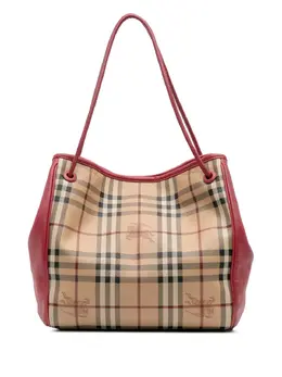 Burberry Pre-Owned: Коричневая сумка-шоппер 