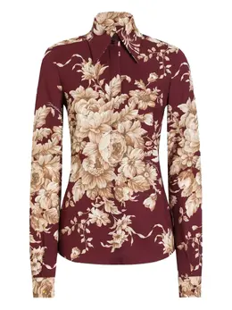 Dolce & Gabbana: Рубашка  Rose с принтом