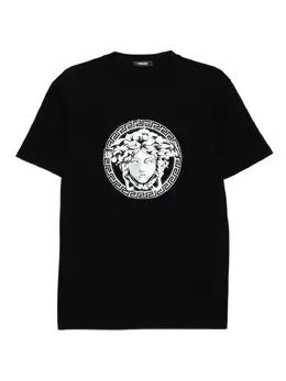 Versace: Футболка  Medusa со стразами