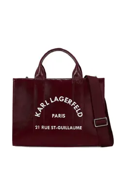 Karl Lagerfeld: Бордовая сумка-шоппер  Rue St Guillaume