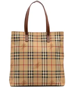 Burberry Pre-Owned: Коричневая сумка-шоппер 