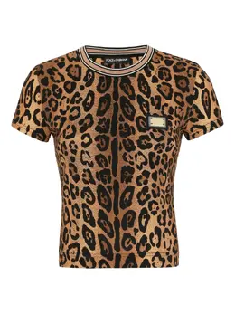 Dolce & Gabbana: Футболка  T с леопардовым принтом