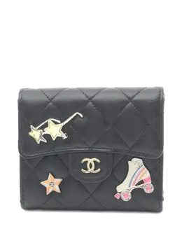 CHANEL Pre-Owned: Чёрный кошелёк 