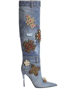 Dolce & Gabbana: Голубые ботинки 