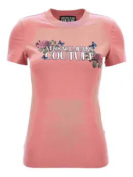 Versace Jeans Couture: Футболка с растительным принтом 