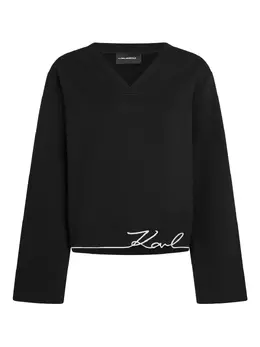 Karl Lagerfeld: Свитер  Signature с v-образным вырезом