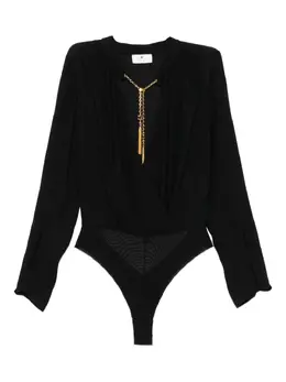 Elisabetta Franchi: Чёрная блуза 