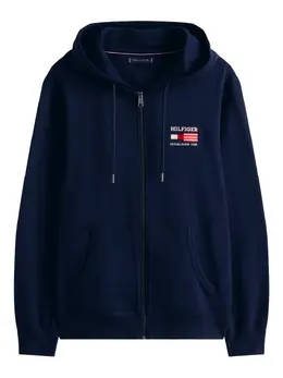 Tommy Hilfiger: Голубая толстовка 