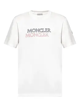 Moncler: Футболка с принтом 