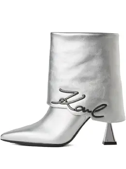 Karl Lagerfeld: Серебристые ботинки 