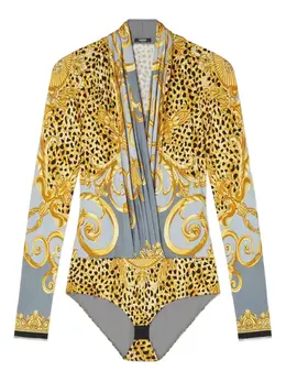 Versace: Боди с принтом 
