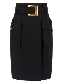 Balmain: Чёрная юбка 