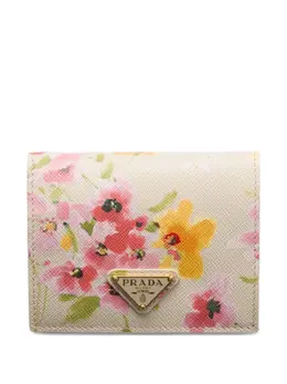 Prada: Кошелёк с растительным принтом 