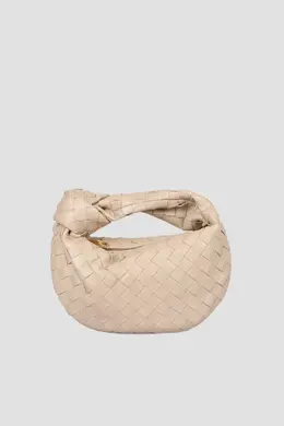 Bottega Veneta: Бежевая сумка  Jodie Mini