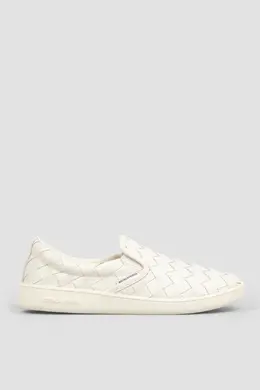 Bottega Veneta: Белые мокасины 