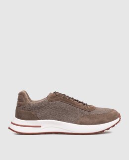 Loro Piana: Коричневые кроссовки 