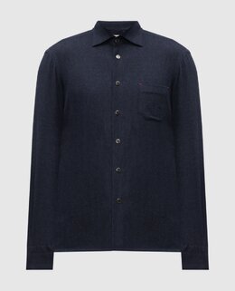 Kiton: Синяя рубашка 