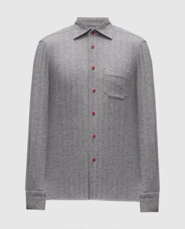 Kiton: Серая рубашка 