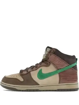 Nike: Коричневые кроссовки  Dunk High Premium SB