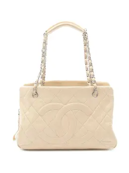 CHANEL Pre-Owned: Белая сумка-шоппер 