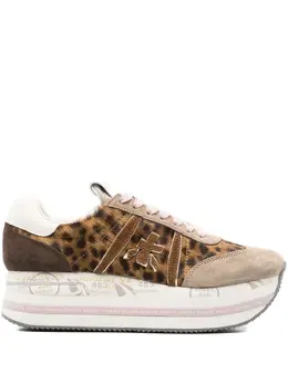 Premiata: Коричневые кроссовки  Beth