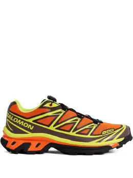 Salomon: Оранжевые кроссовки 
