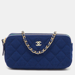 Chanel: Голубая сумка через плечо 