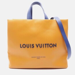 Louis Vuitton: Оранжевая сумка-шоппер 
