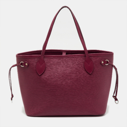 Louis Vuitton: Серебристая сумка  Neverfull