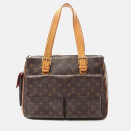 Louis Vuitton: Коричневая сумка-шоппер 