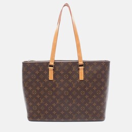 Louis Vuitton: Коричневая сумка-шоппер 