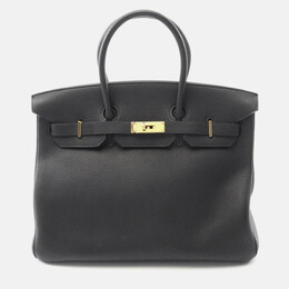 Hermes: Чёрная сумка  Birkin 35
