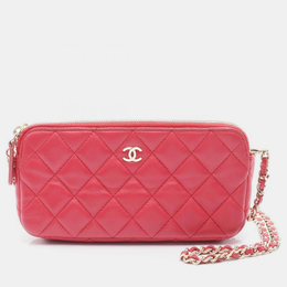Chanel: Красная сумка через плечо 