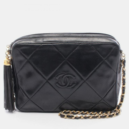 Chanel: Чёрная сумка через плечо 