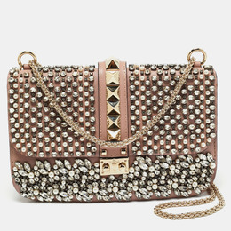 Valentino: Светлая сумка  Rockstud