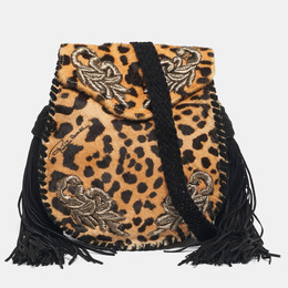 Roberto Cavalli: Коричневая сумка через плечо 