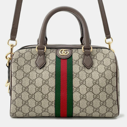 Gucci: Бежевая дорожная сумка  Ophidia